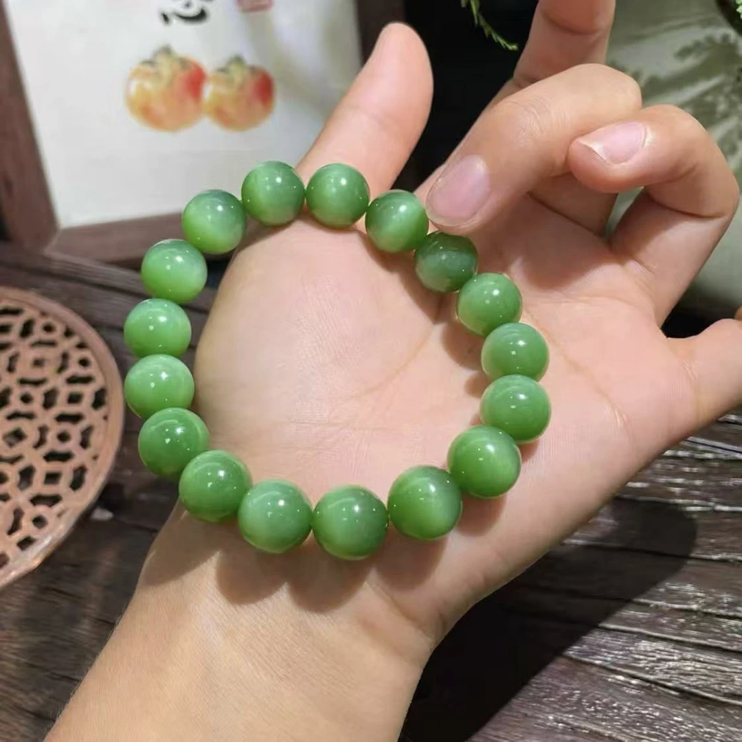 和田玉猫眼手串-约12mm-多样性发货- F壹 -B9662