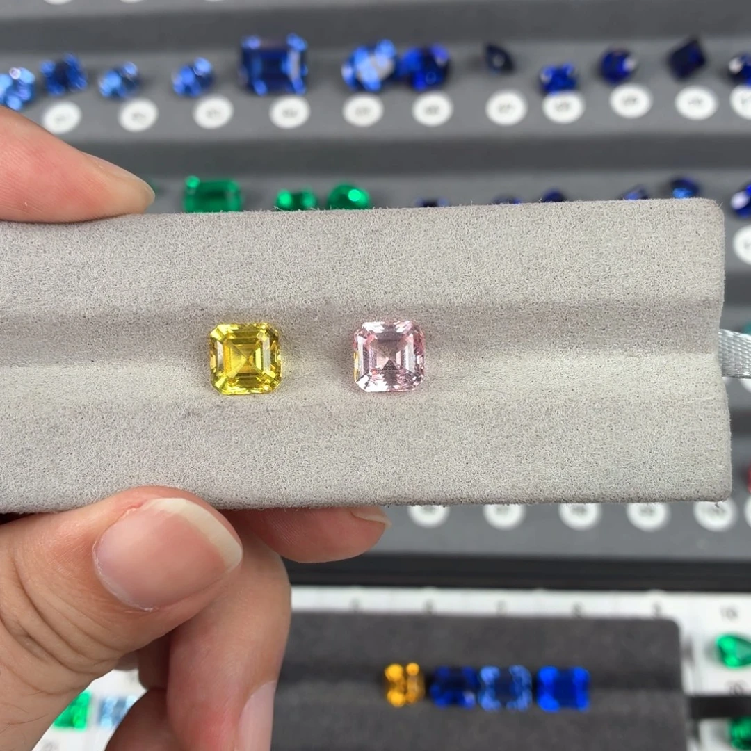 王***豆合成（培育）蓝宝石裸石未镶嵌7.19