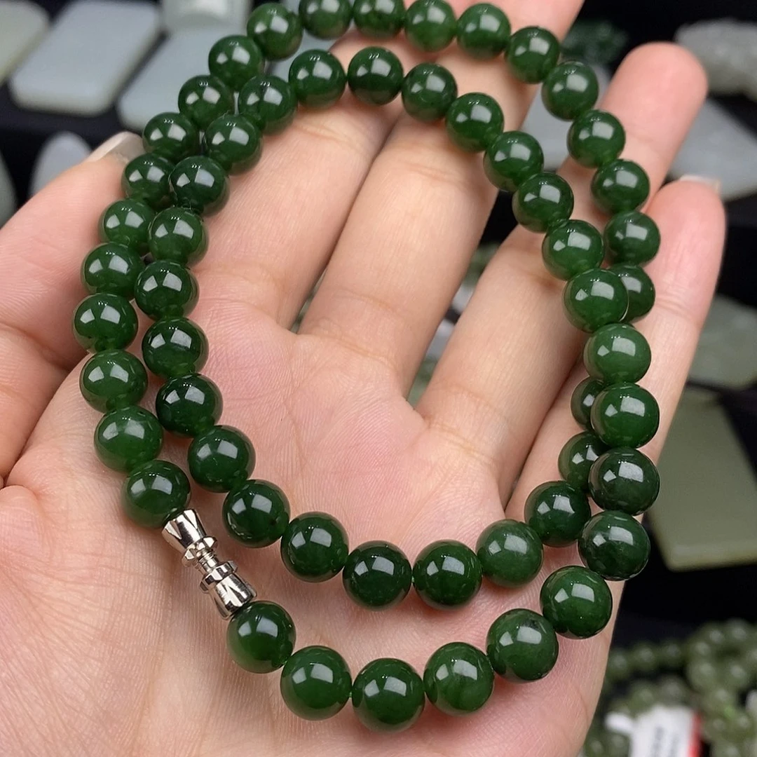 和田玉（糖玉）未镶嵌颈饰卡8妈妈链