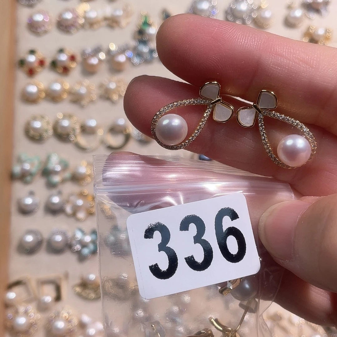 合金淡水珍珠耳饰-****