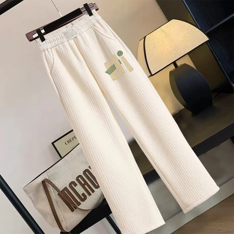 女童灯芯绒裤子春秋2025新款女孩阔腿裤洋气中大童休闲爆款直筒裤