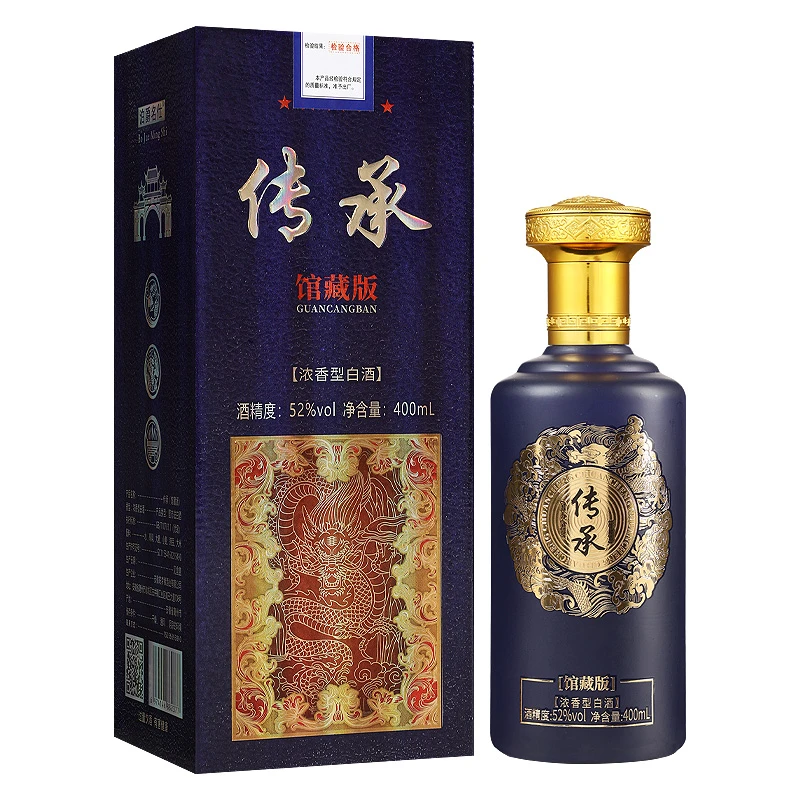 泊爵名仕《传承》馆藏版52度400毫升盒装浓香型白酒52度