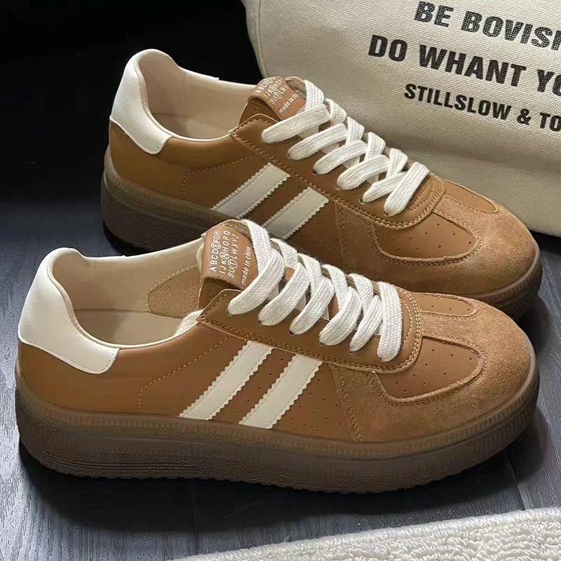 韩版德训鞋女冬季新款平底学生百搭休闲运动时尚小白鞋  533