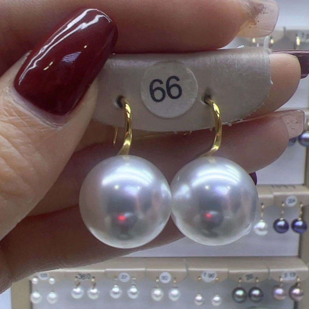淡水珍珠耳饰18K金镶嵌