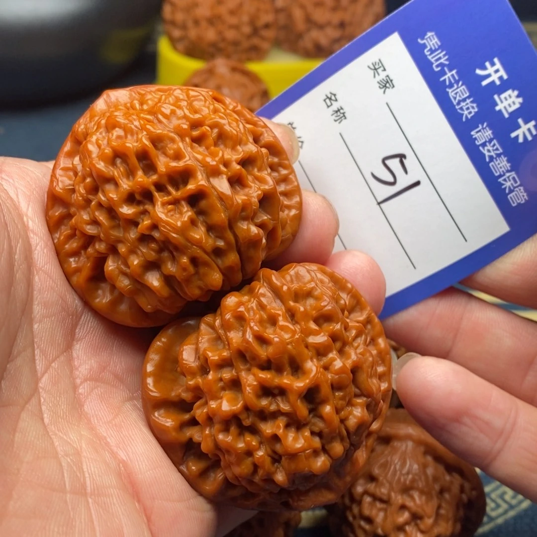文玩核桃把件今***虎官帽48
