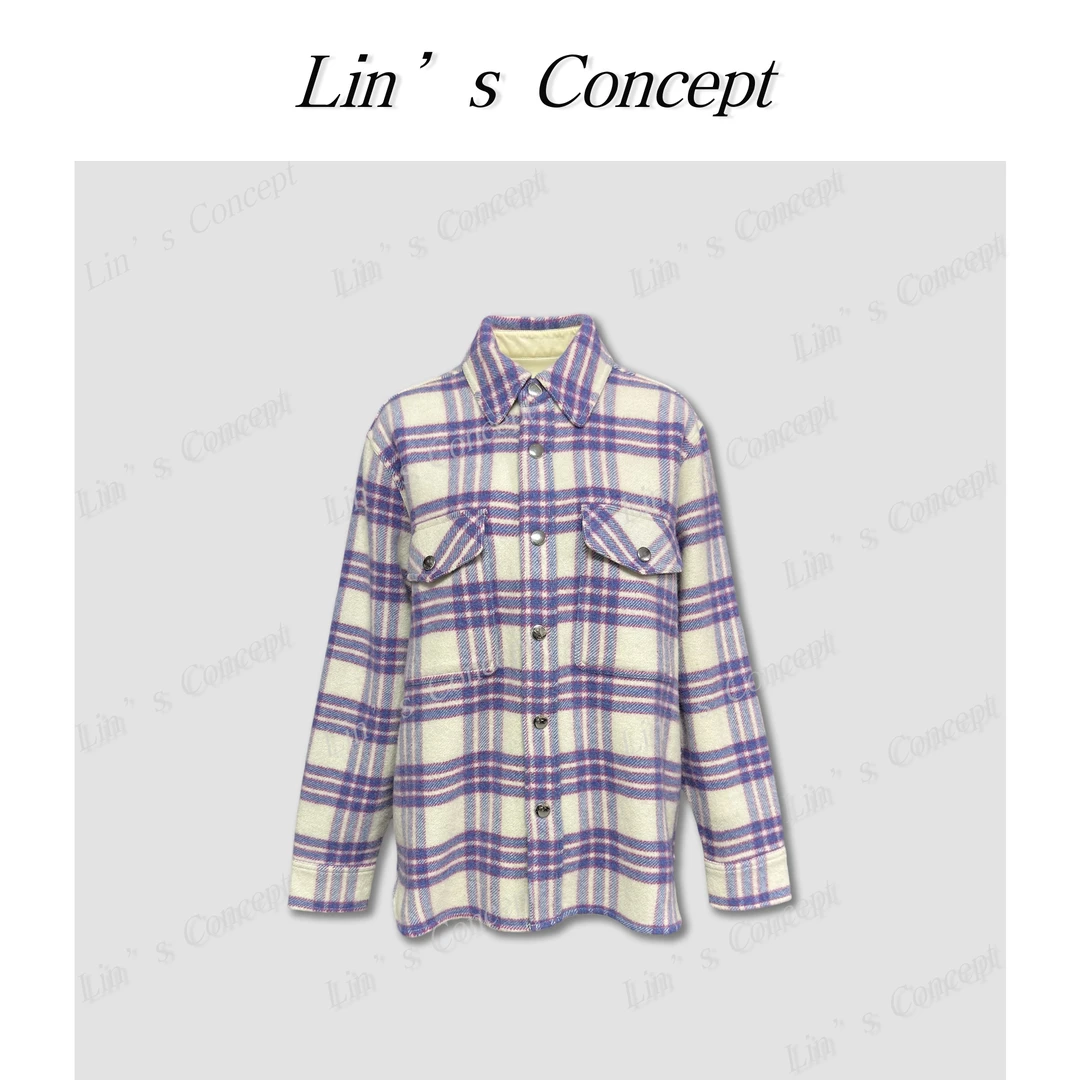 【Lin's concept】ISBL轻奢条纹款衬衫式外套DL2404764