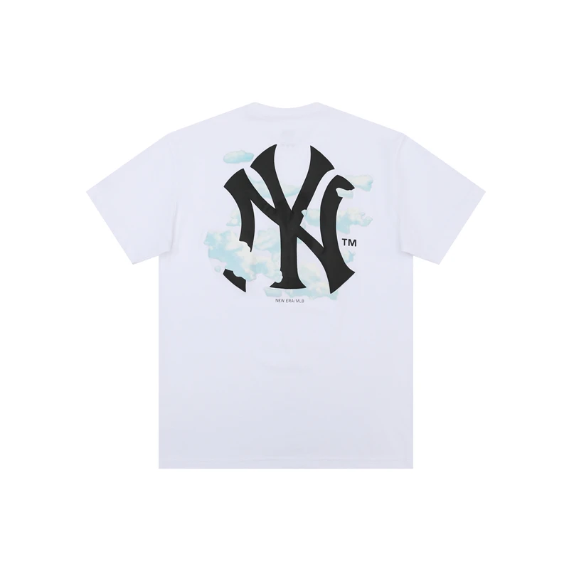 New Era x MLB 纽约洋基队 Logo印花圆领短袖T恤 男女同款 白色