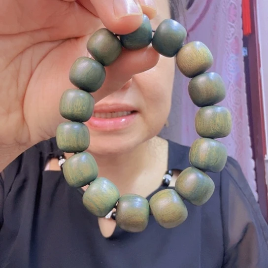 扇子绿檀1314手串