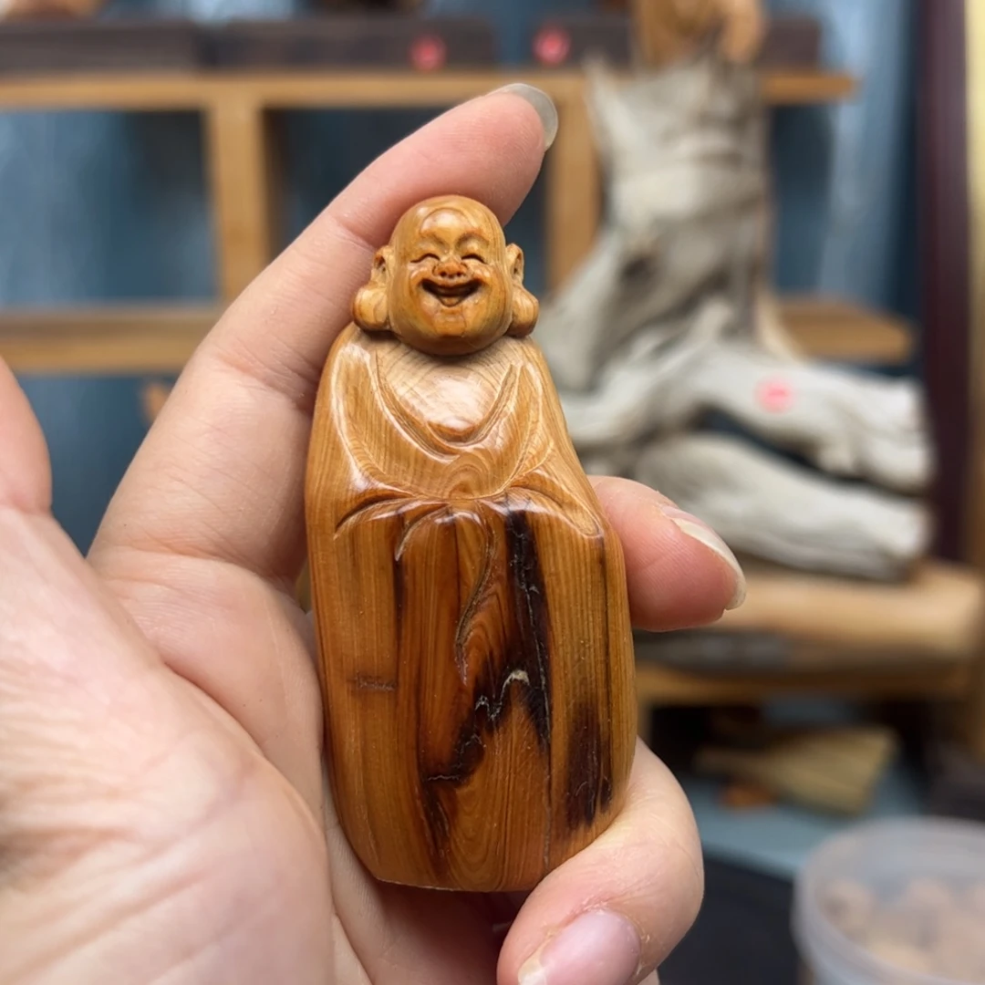 木崖柏木摆件手把件