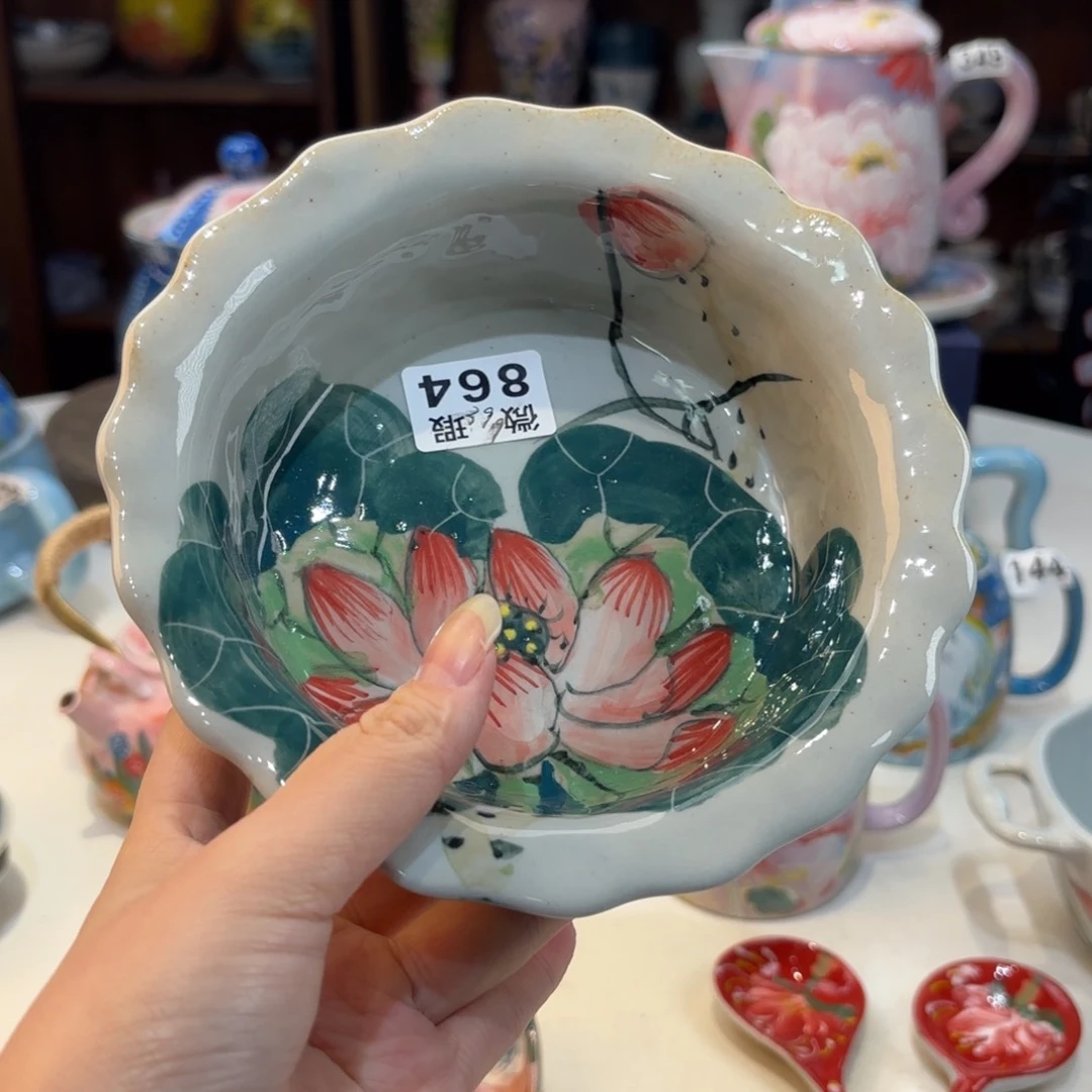 景德镇手绘高温釉下彩陶瓷茶具