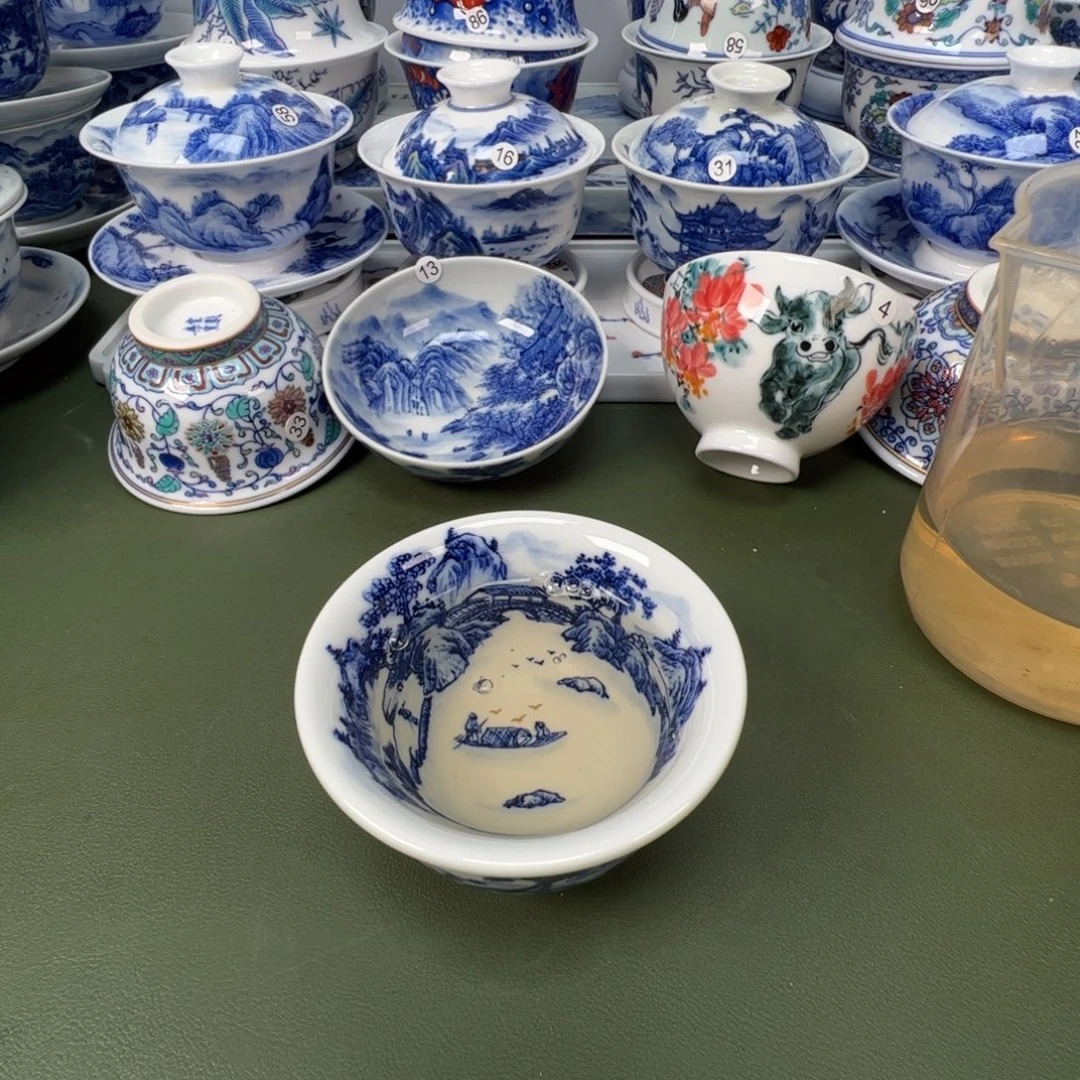 陶瓷景德镇纯手工纯手绘茶具木木12