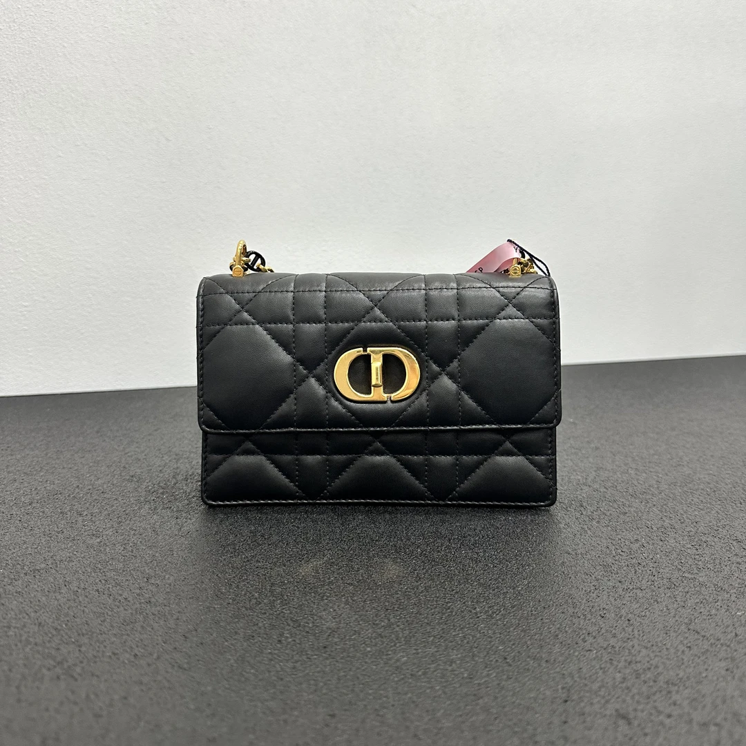 99新 DIOR/迪奥 壹所奢品/miss caro 黑金 单肩斜跨包 双11 六