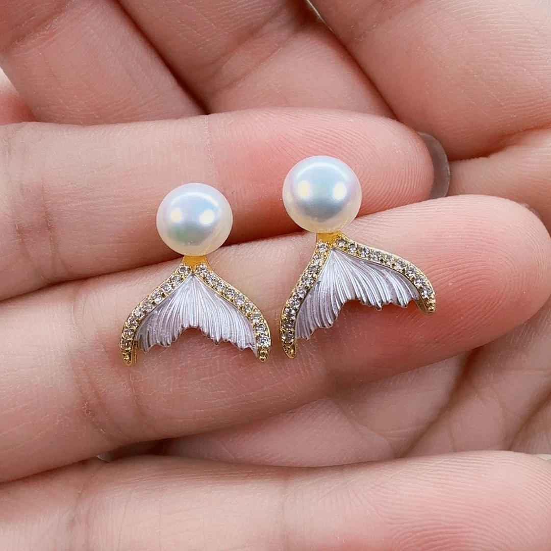 淡水珍珠耳饰未镶嵌