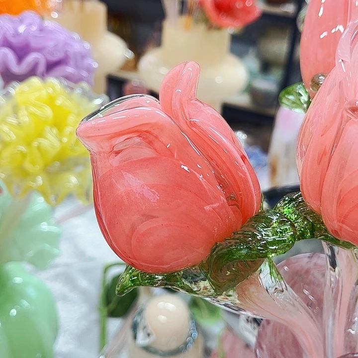 玫瑰花1朵 家悦琉璃工艺品