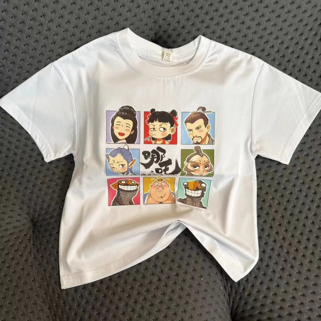 T431男童女童夏季A类棉新款潮童卡通中小大童短袖