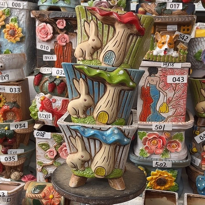 粗陶材质多肉花盆