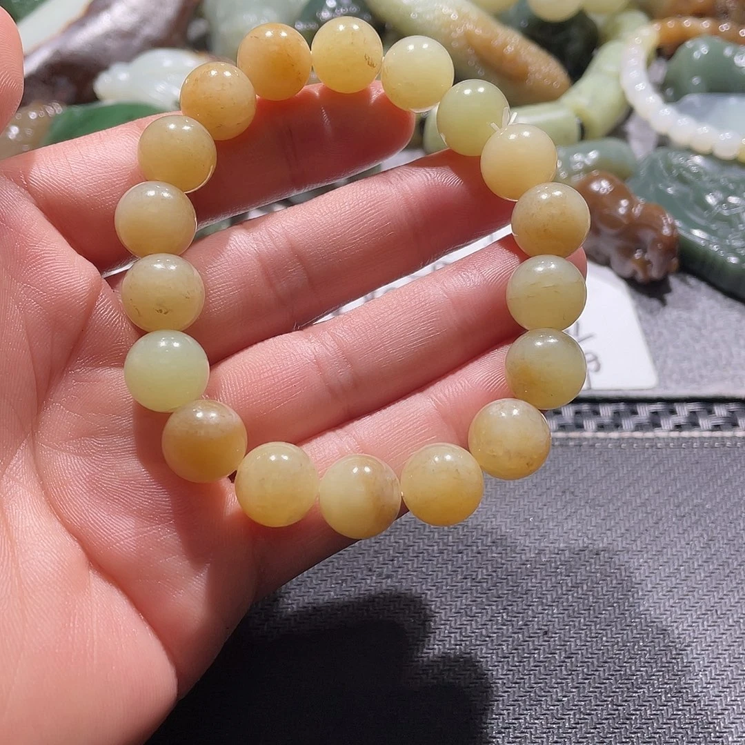 大***道和田玉（糖玉）未镶嵌手链