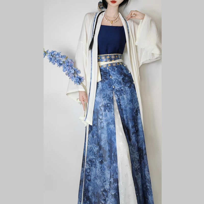 锦绣辞原创汉服【织画】宋制对襟日常通勤宋抹国风三裥裙春夏套装