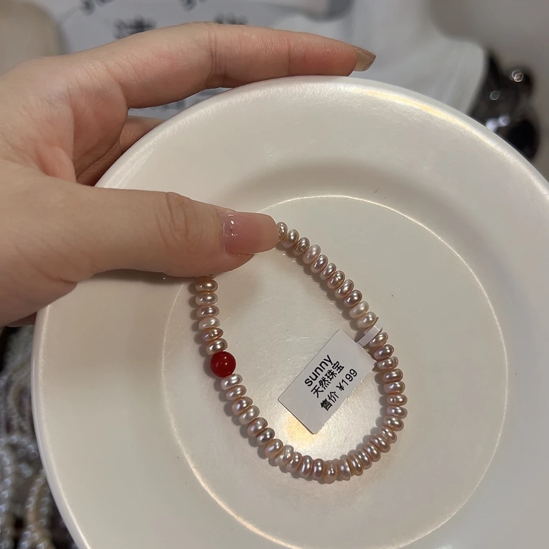 银S925镶嵌淡水珍珠时尚设计款淡水珍珠