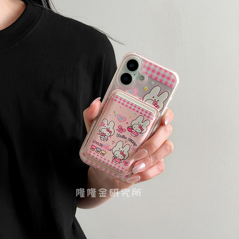 隆隆金适用苹果16手机壳米菲兔kt猫头套iPhone15pro防摔13/14外壳