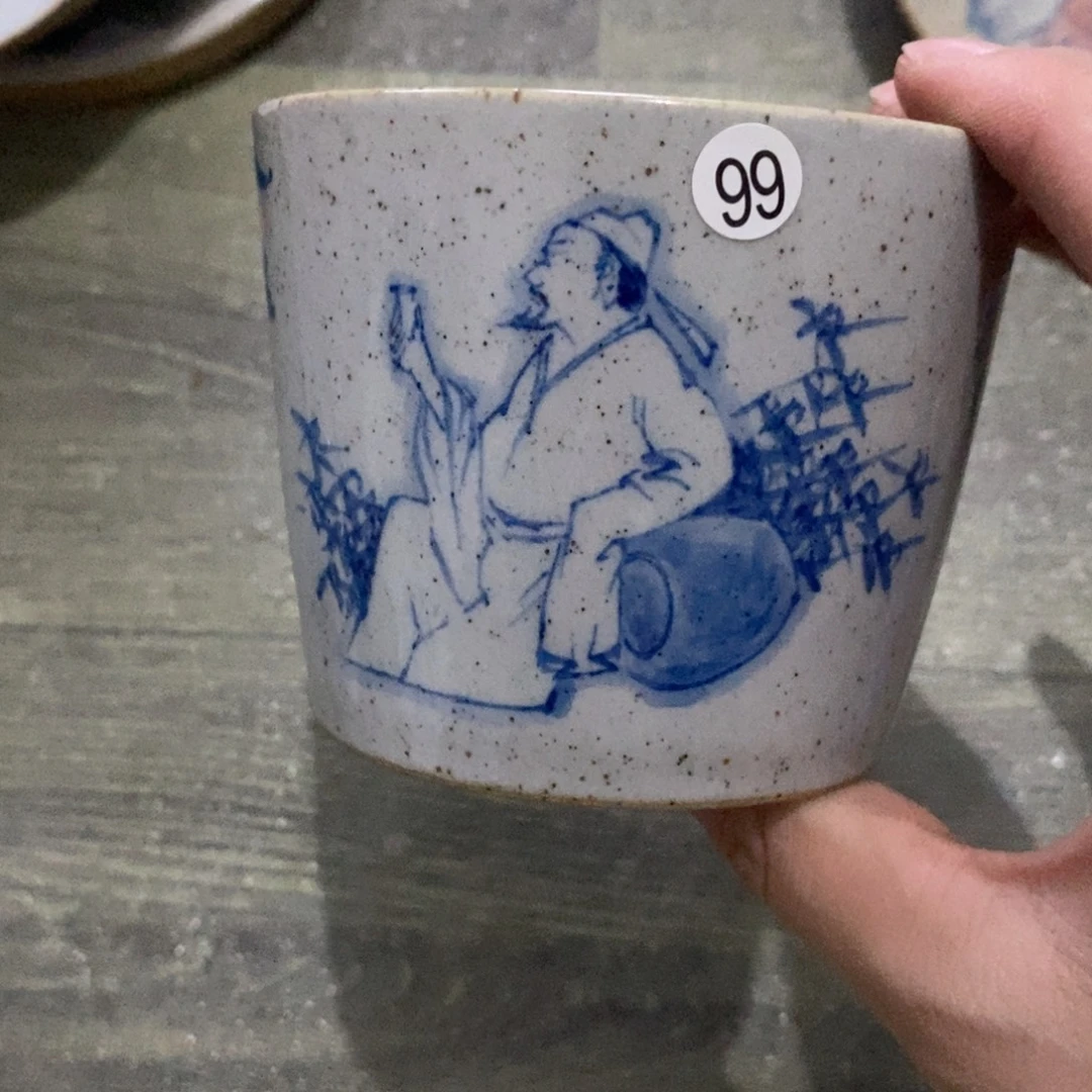 景德镇手绘陶泥杯