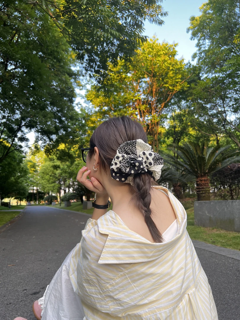 「MyFioielli｣波西米亚韩系棉麻点点发圈发绳皮筋头绳发饰头饰百搭