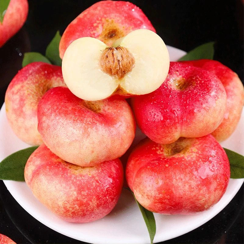 新鲜纽扣蟠桃当季水果脆甜多汁放软更甜