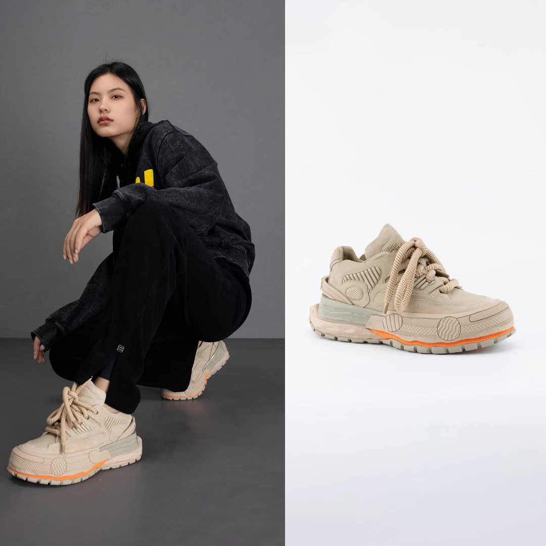 UANDI原创24年秋冬新款休闲时尚设计师款户外百搭厚底低帮板鞋女