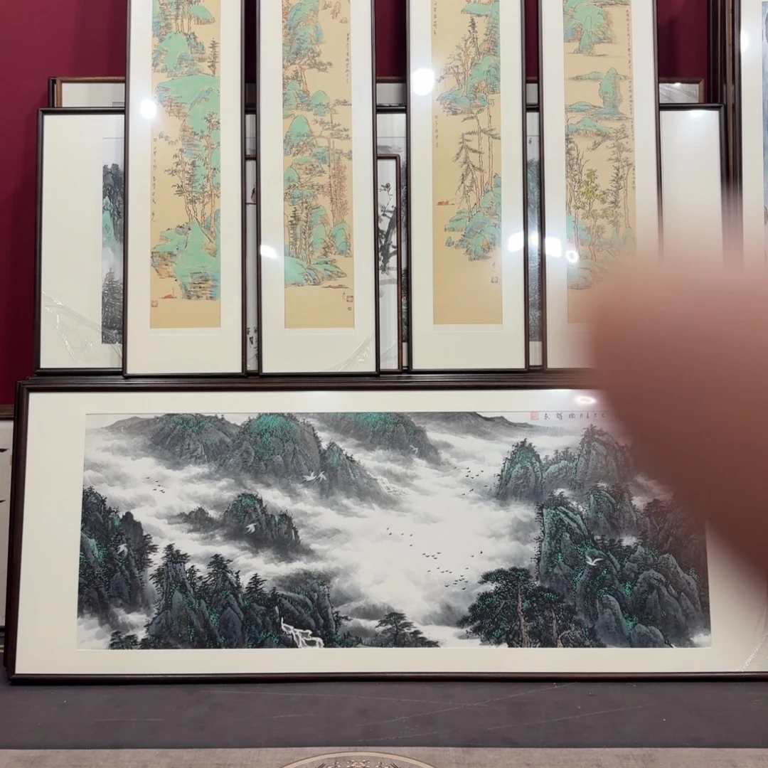 左***格国画手绘作品160/35四幅