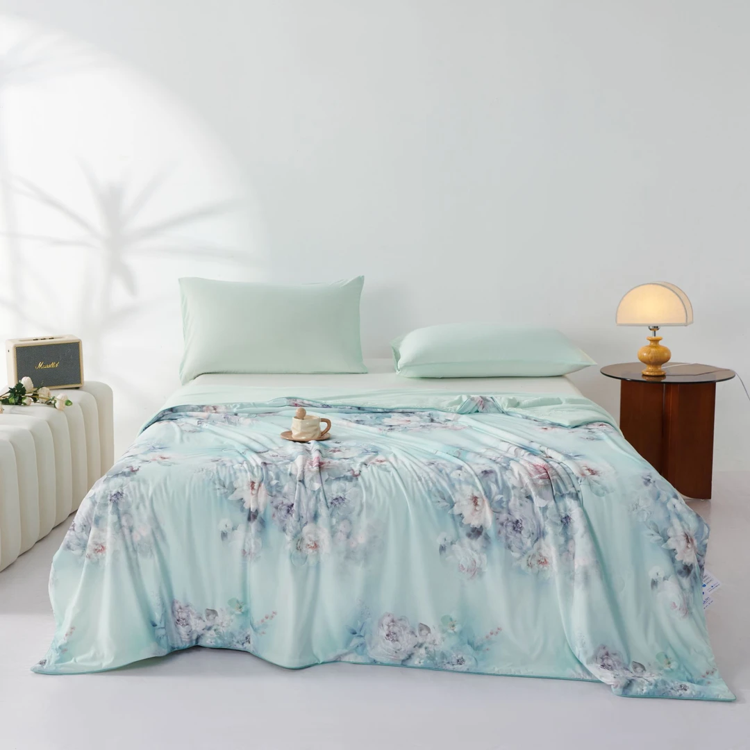 七七八八【淡雅云影】法式田园风印花凉感单夏被