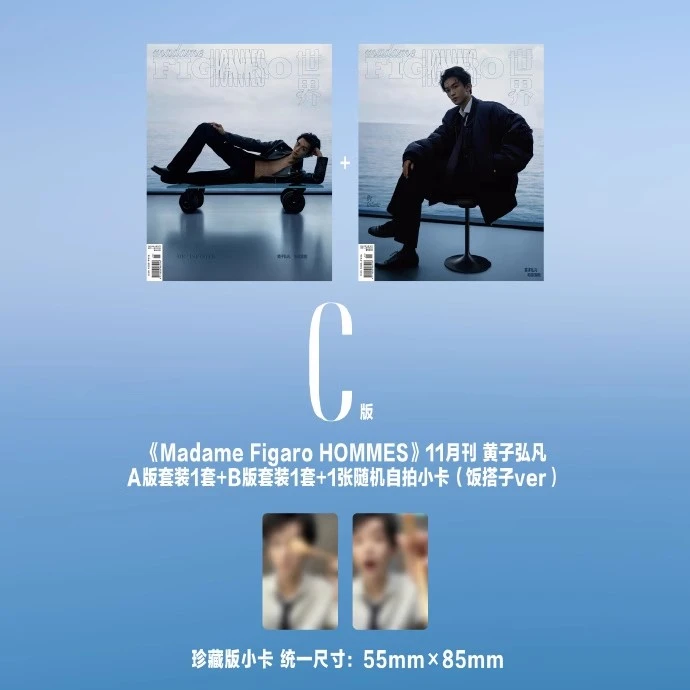 费加罗2024年11月 官方C版:A+B封面+赠10张随机小卡+1张自拍小卡