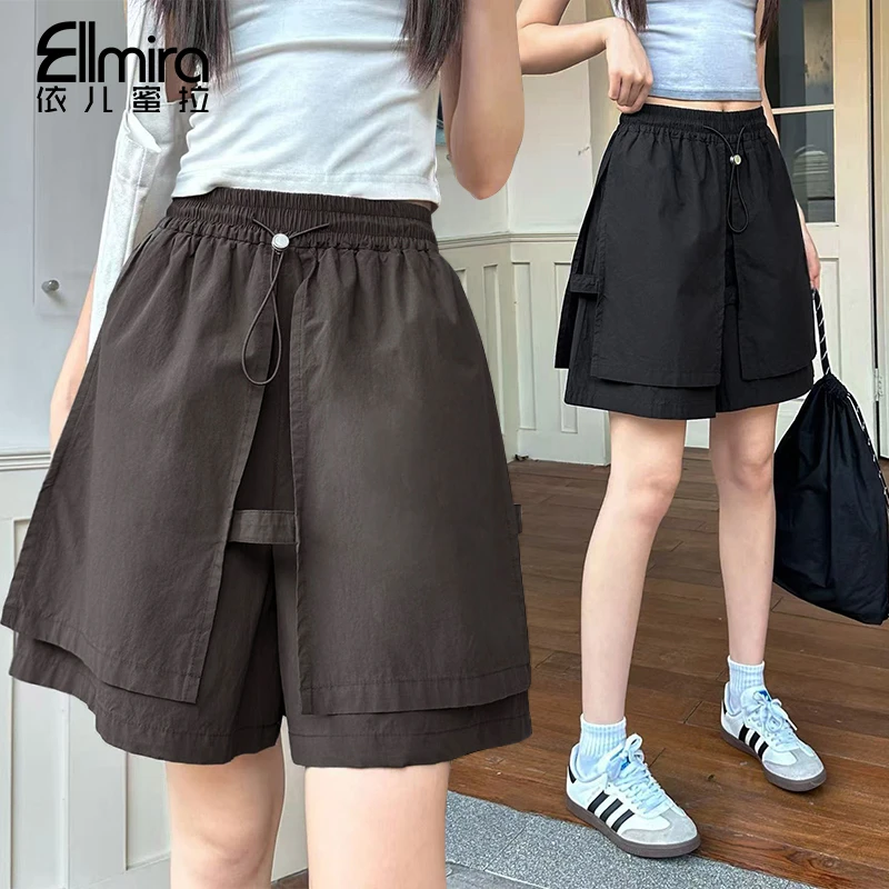 9198女童短裤工装夏季儿童裙裤休闲宽松2025新款大童女孩洋气薄款