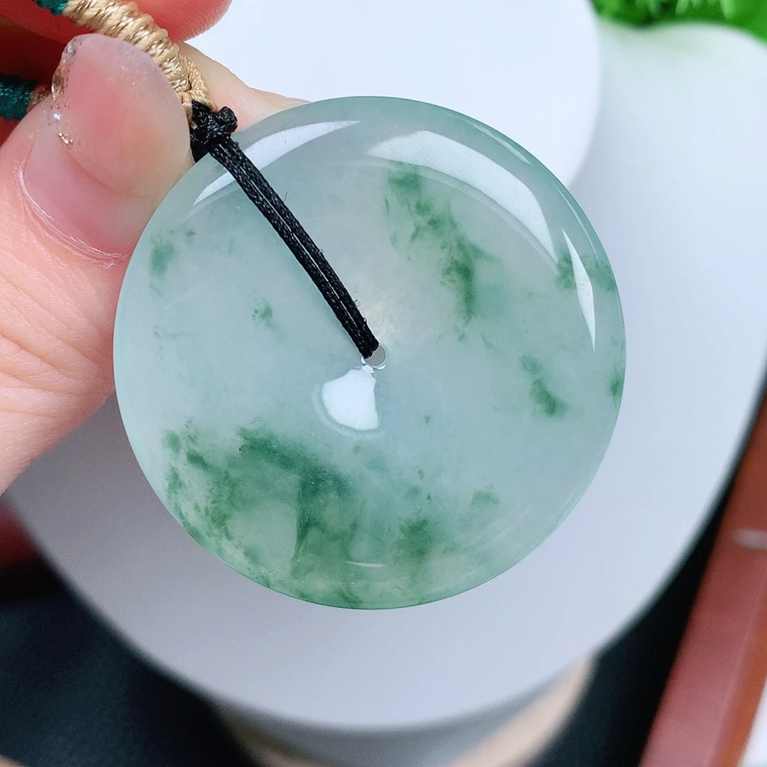 翡翠未镶嵌颈饰平安38.9-5.7