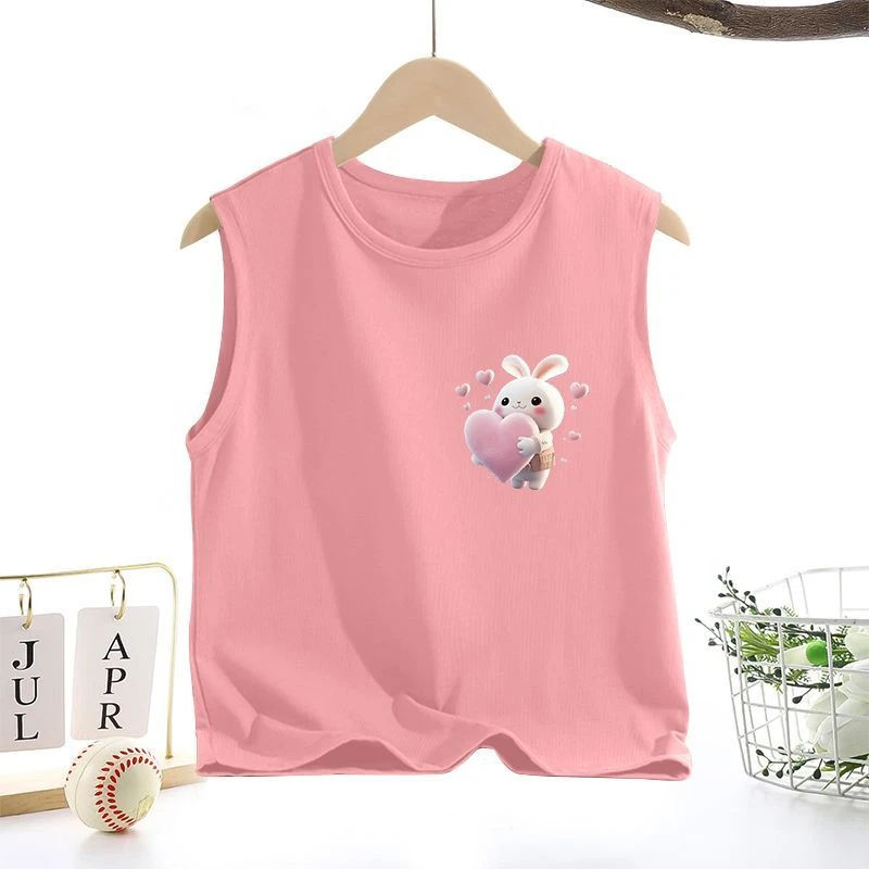 女童背心纯棉儿童内穿护肚打底小童夏季无袖外穿衣服儿童背心