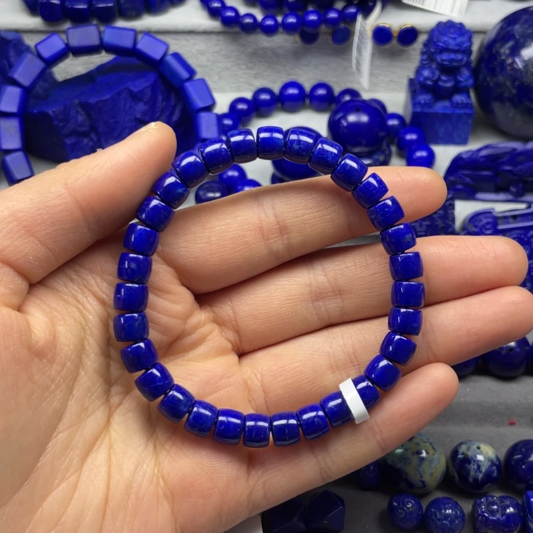 青金石手串7+未镶嵌朱****