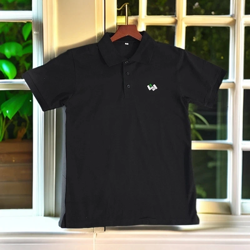 A5上黑色夏款polo衫短袖