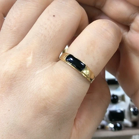 翡翠戒指18K金镶嵌缅甸天然A货翡翠