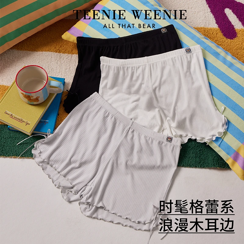 Teenie Weenie安全裤女夏季薄款二合一内裤女防走光隐形裤打底裤