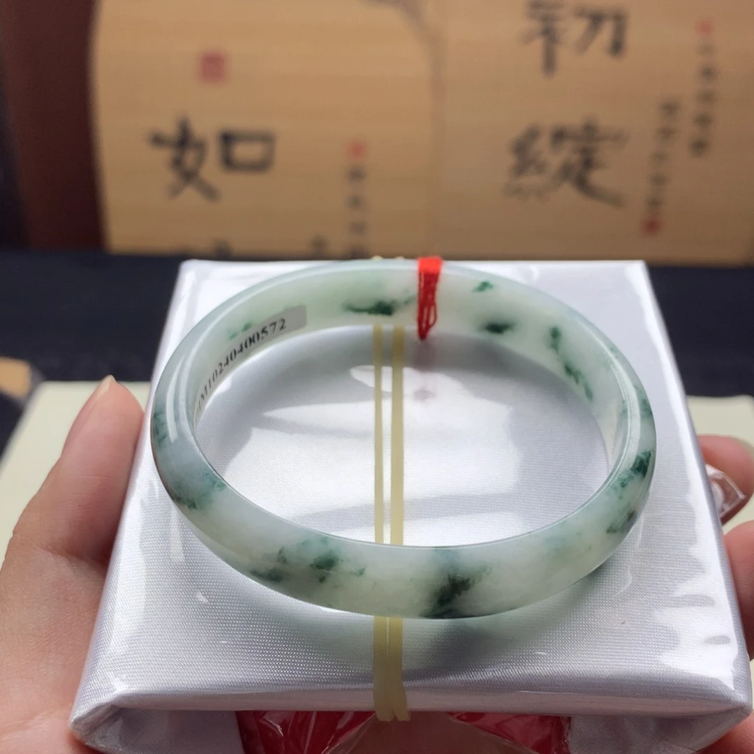 未镶嵌手镯翡翠天然A货翡翠手镯贵妃飘花