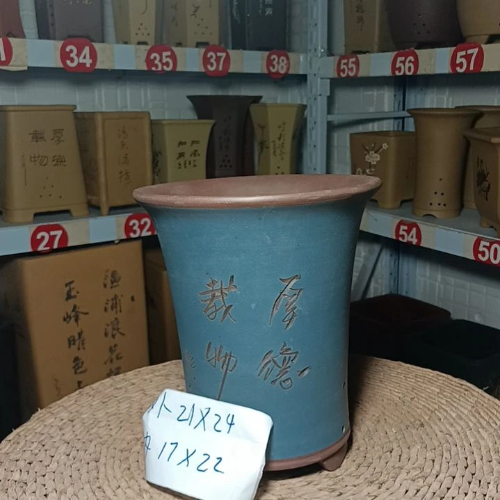 红陶陶瓷花盆＃宜兴花盆＃多肉盆景盆