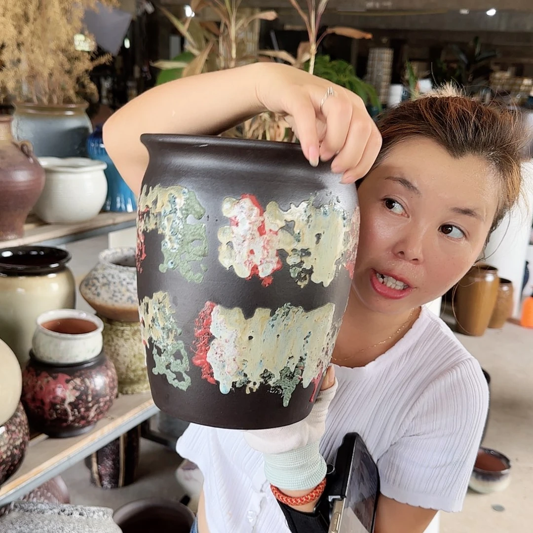 紫砂花盆王嫂花盆0917-193高25口20