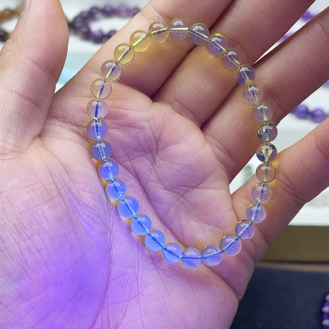 水晶手链未镶嵌蓝珀6+
