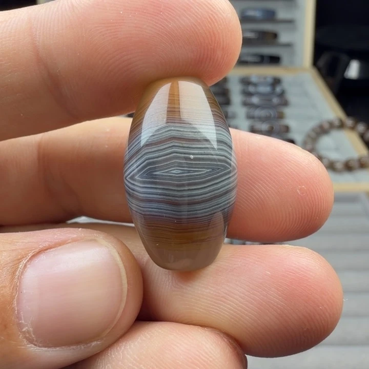 玛瑙/玉髓合金橄榄珠