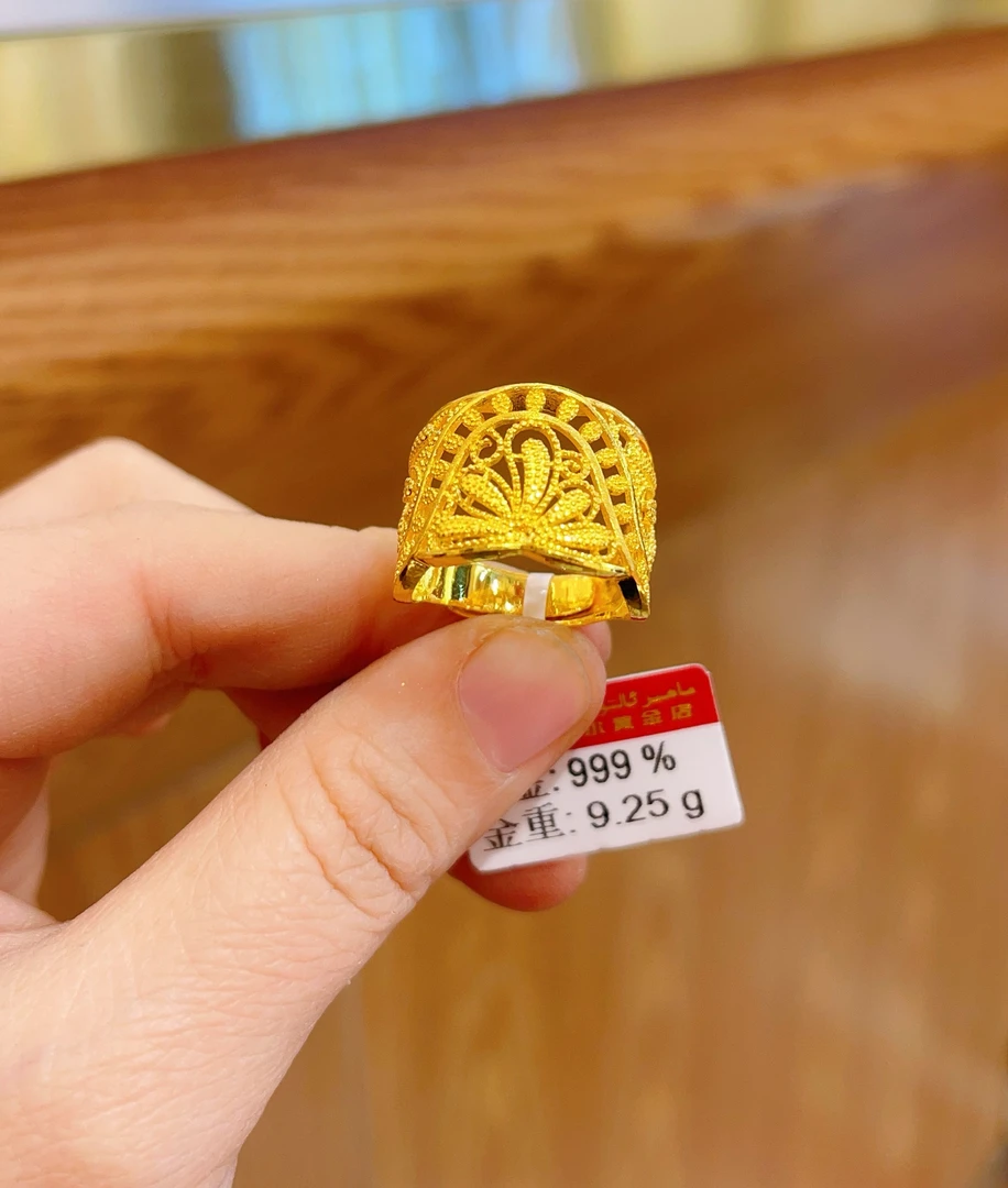 足金戒指9.25克（660/克）实心 活口设计