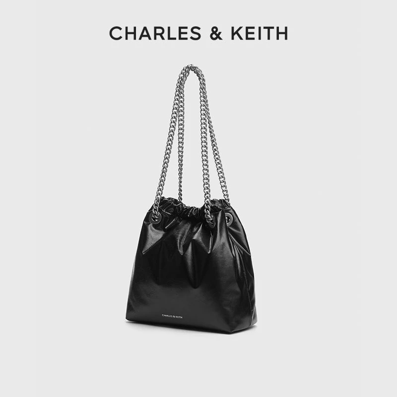 CHARLES & KEITH单肩子母托特软皮云朵包20782436-D