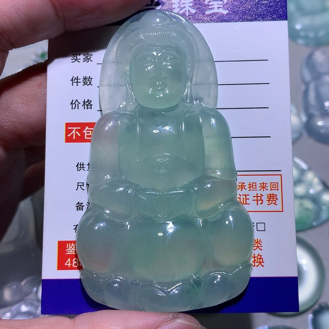 翡翠颈饰未镶嵌观音