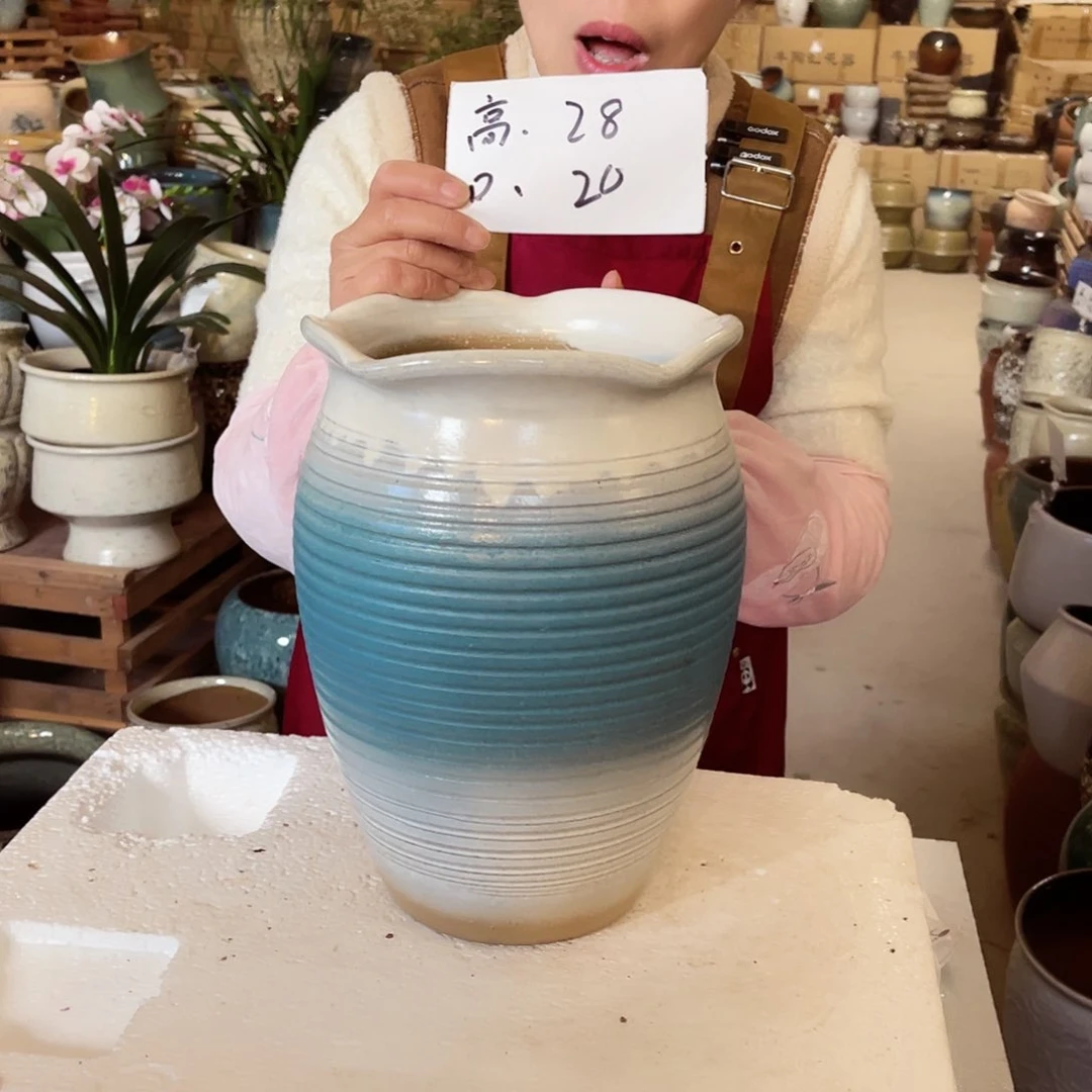 紫砂花盆高度28口径20