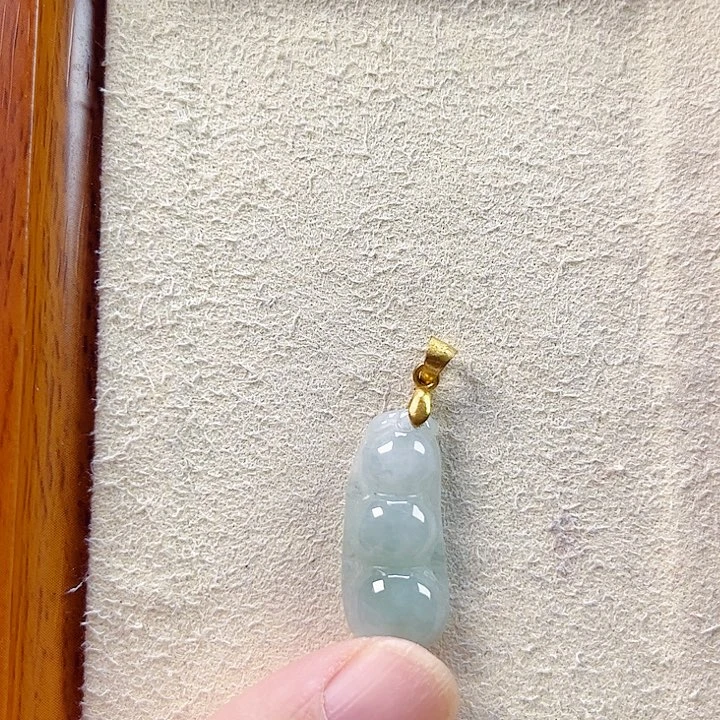 翡翠银S925镶嵌颈饰孤品