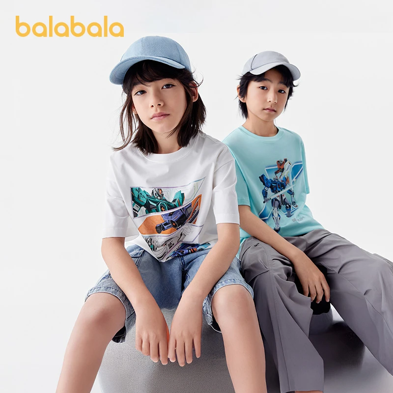 【商场同款】巴拉巴拉儿童短袖t恤新款夏季男童上衣速干凉感钢铁侠
