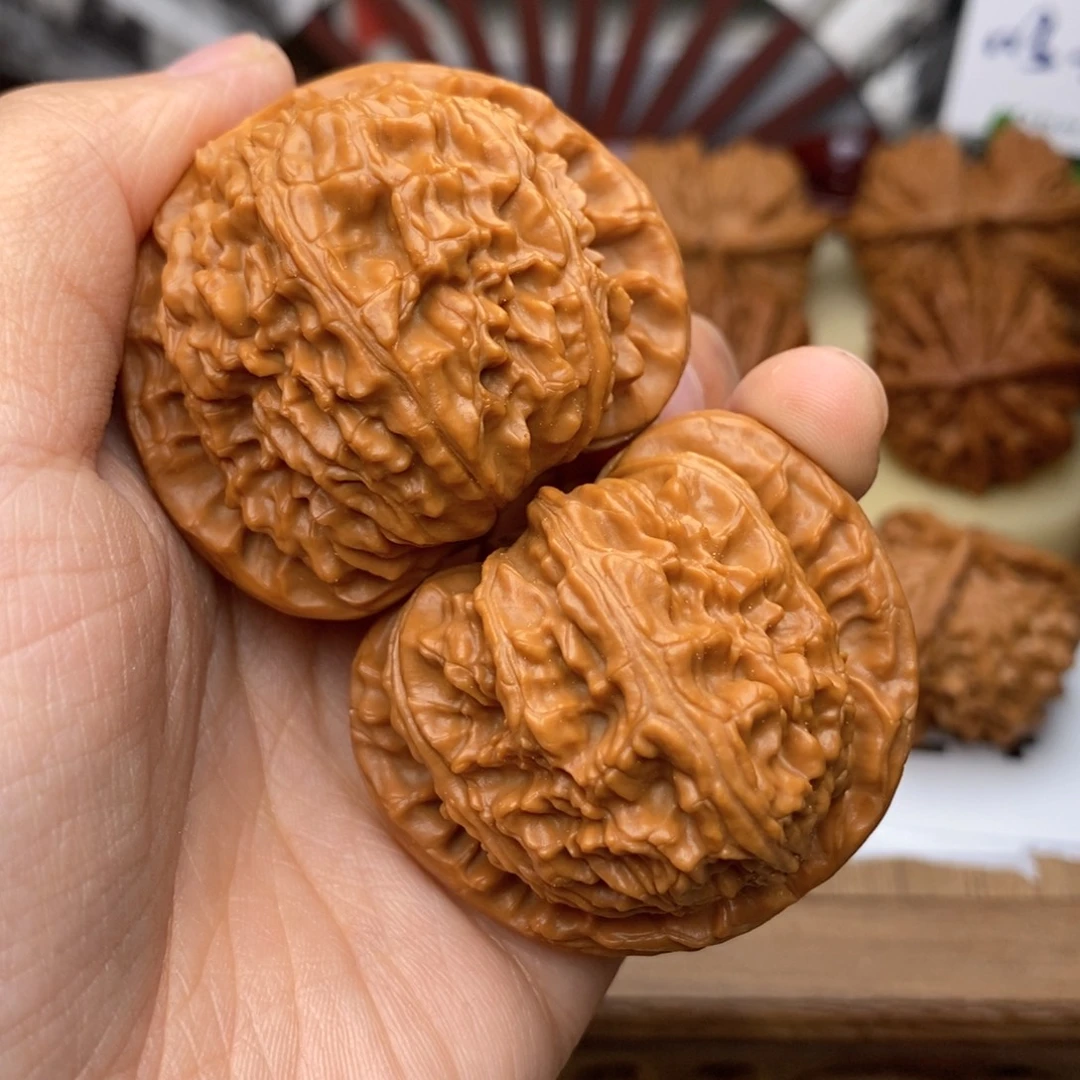 文玩核桃把件673号45白